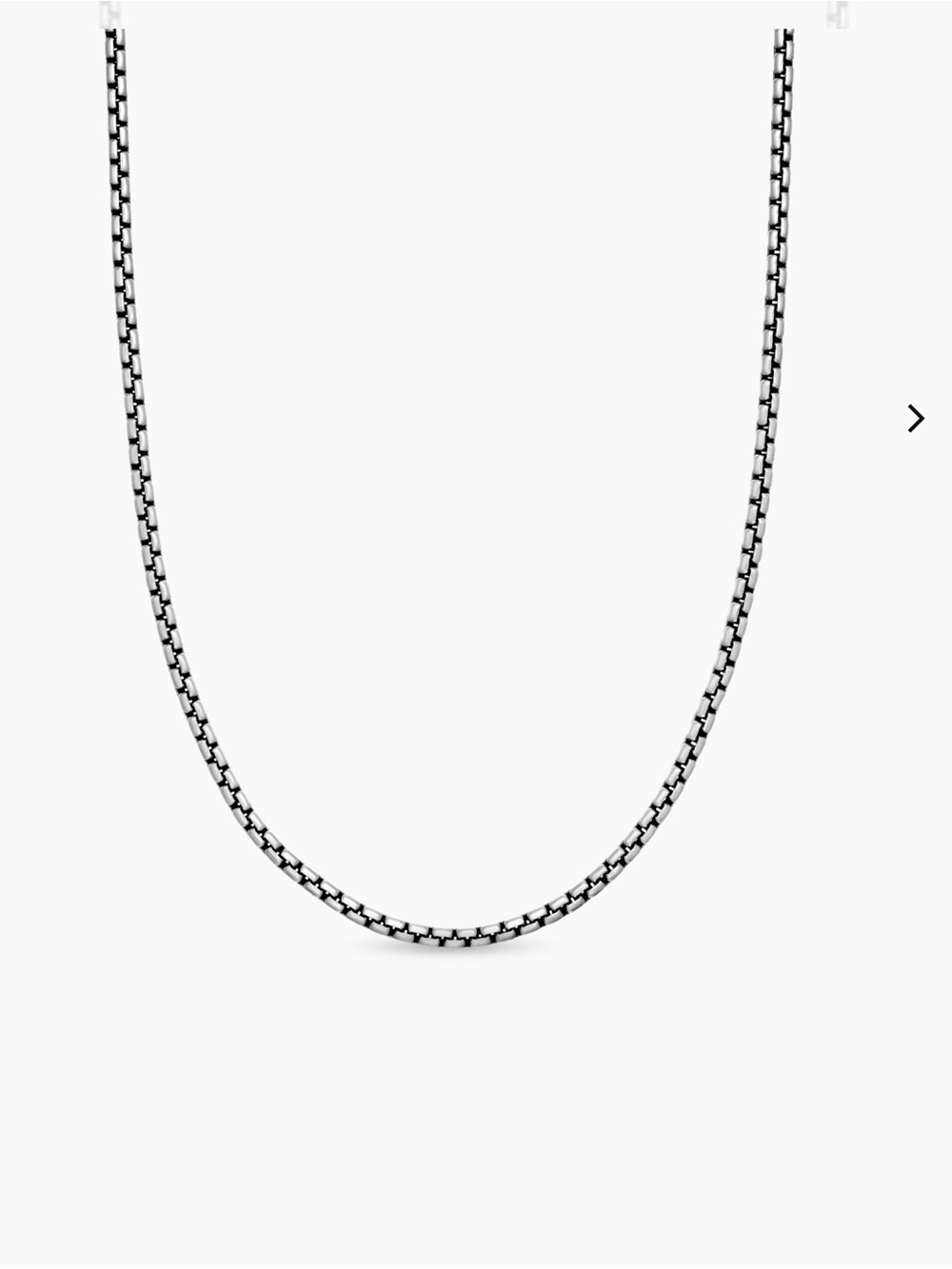 Sterling Box Chain Necklace in Silver